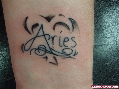 Traditional Aries Zodiac Tattoo