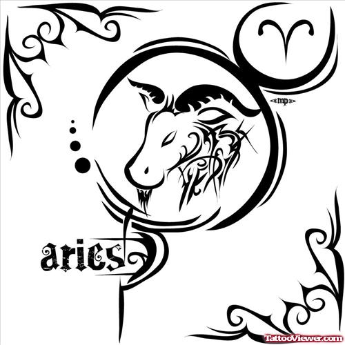 Amazing Zodiac Aries Tattoos Design