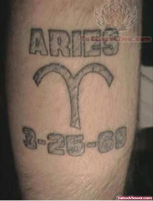 Aries Memorial Tattoo