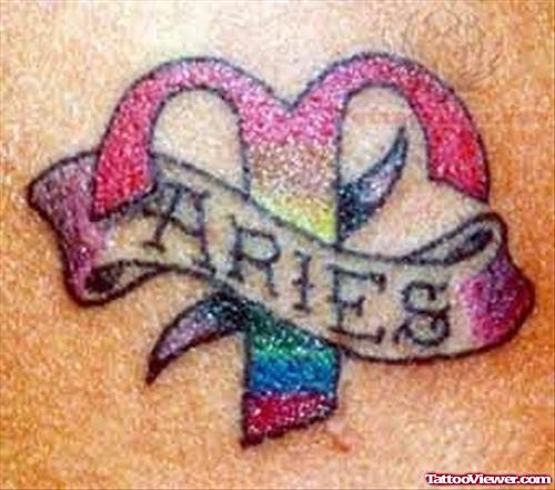 Aries Colored Tattoos