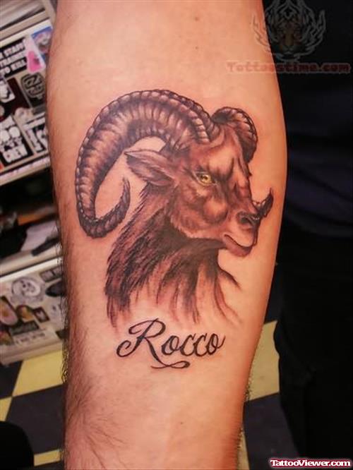 Aries Tattoo On Arm
