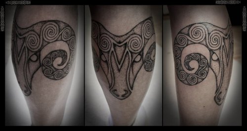 Aries Ram Tattoo For Men