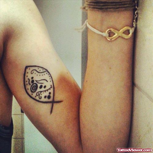 Jesus Fish Arm Tattoo For Girls