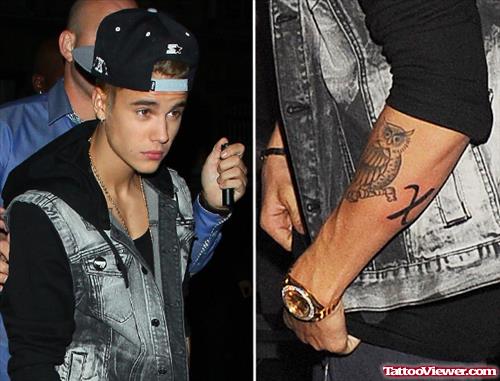 Justin Beiber Left Arm Tattoo