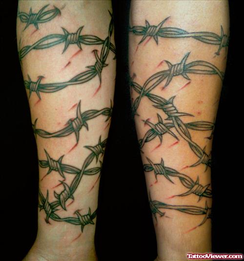 Barb Wire Arm Tattoo