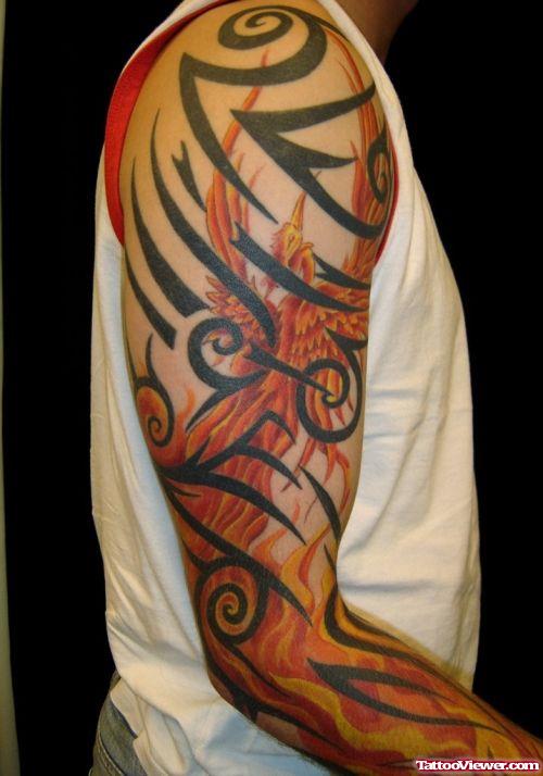 Right Arm Tribal Tattoo For Men