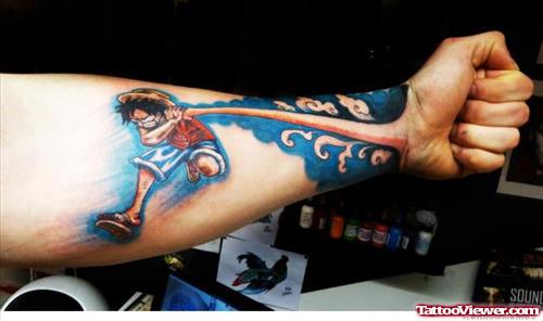 Luffy Left Arm Tattoo