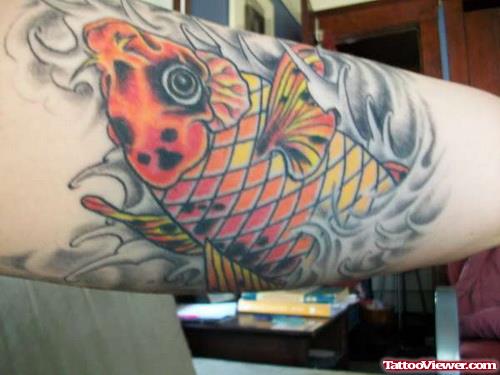 Colored Koi Arm Tattoo