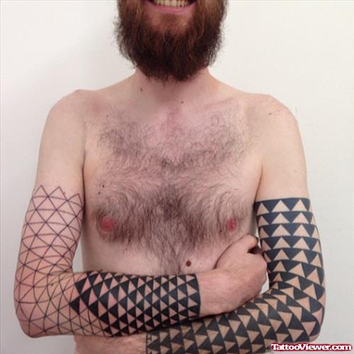 Black Ink Arm Tattoos For Men