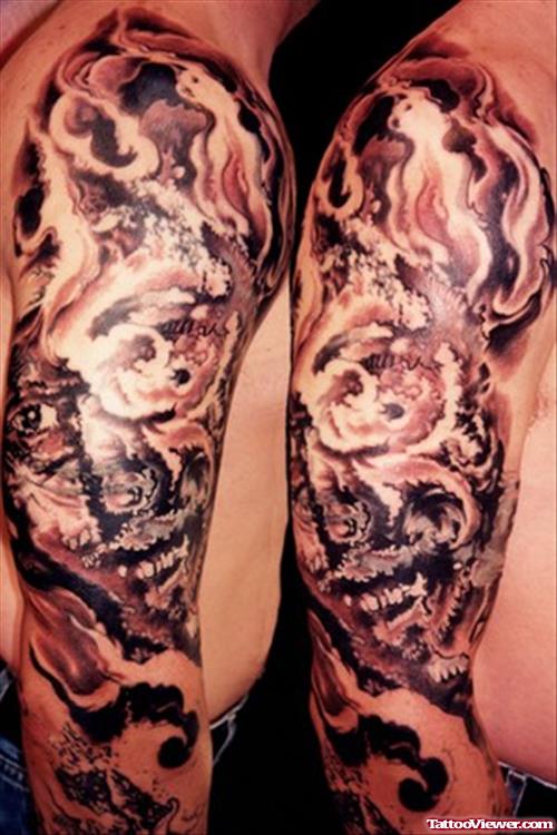 Abstarct Dingwell Arm Tattoo