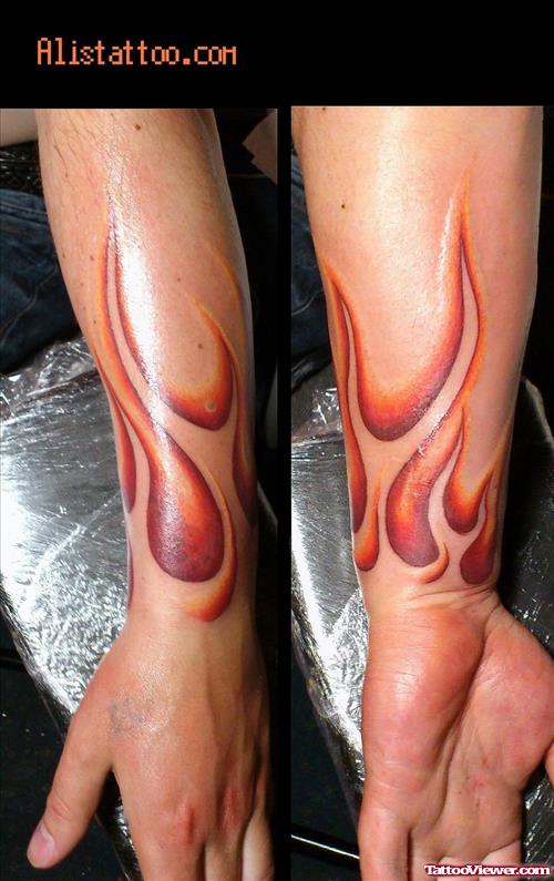 Flame Arm Tattoo