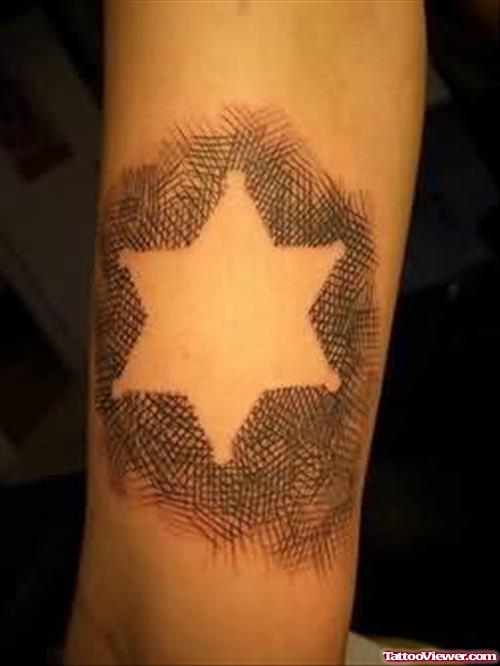 Star Print Tattoo On Arm