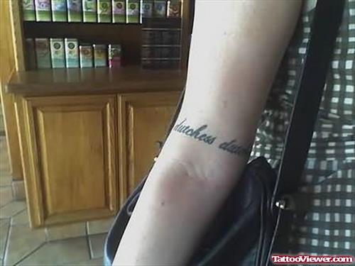 Cool Words Tattoo For Arm