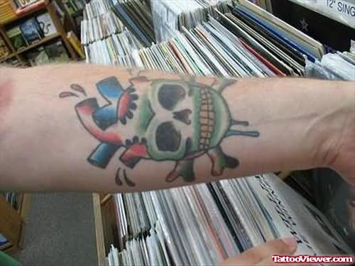 Skull Tattoo On Arm