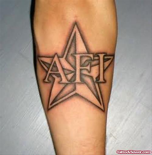 Awesome Star Tattoo On Arm