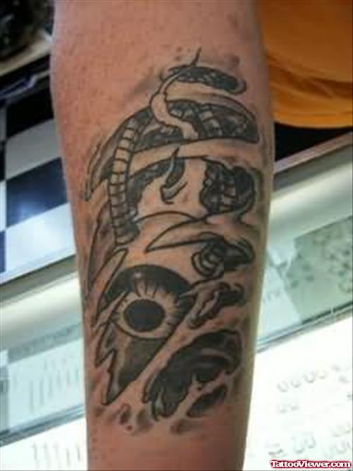 Big Eye Tattoo On Arm
