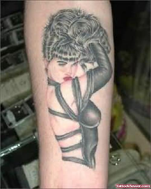 Beautiful Pin Up Tattoo On Arm