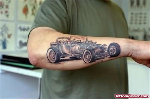 Car Tattoo On Arm