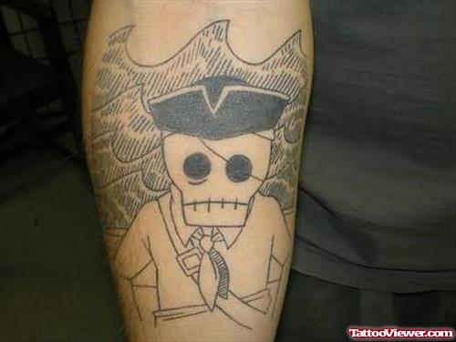 Extreme Skull Man Tattoo On Arm