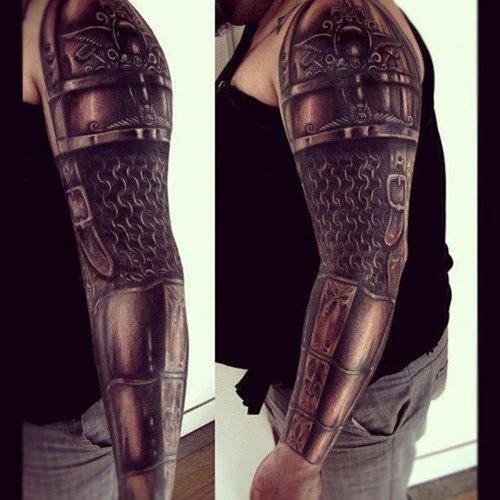 Awesome Biomechanical Tattoo On Man Left Arm