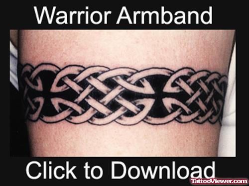 Grey Ink Celtic Armband Tattoo