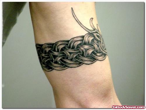 Celtic Grey Ink Armband Tattoo