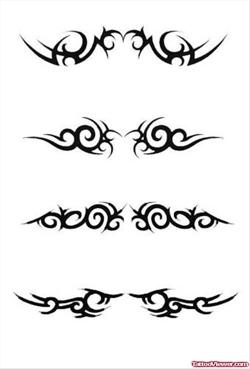 Attractive Black Tribal Armband Tattoos Designs