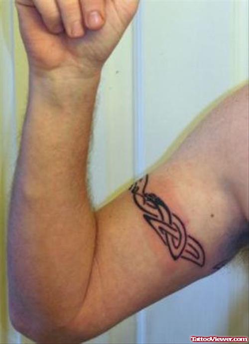 Outline Tribal Armband Tattoo