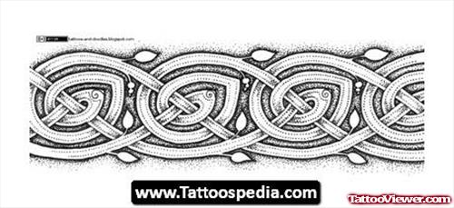 Awesome Celtic Armband Tattoo Design For Men
