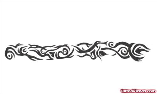 Best Grey Ink Tribal Armband Tattoo Design