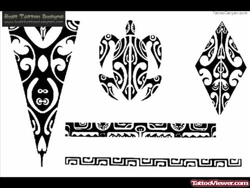 Maori Turtles Armband Tattoos Designs
