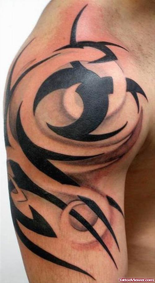 Tribal Armband Tattoo On Right Arm