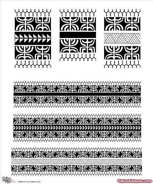 Marquesan Armband Tattoos Designs