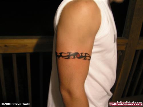 Music Notes Armband Tattoo For Men