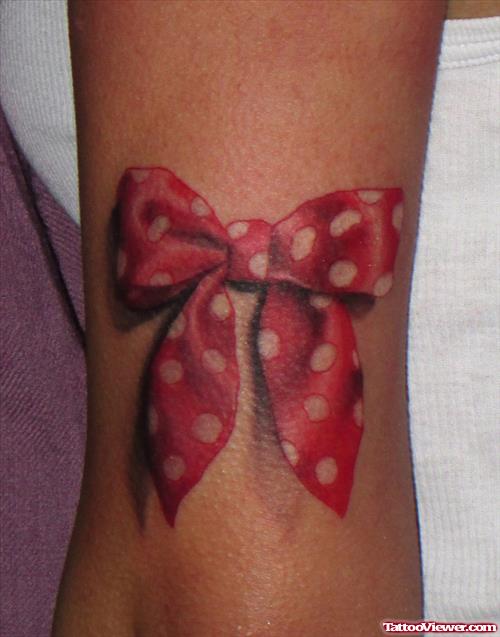 Red Bow Armband Tattoo