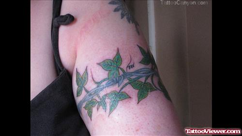 Green Leaves Armband Tattoo