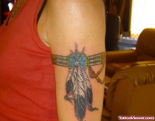 Feathers Native Armband Tattoo
