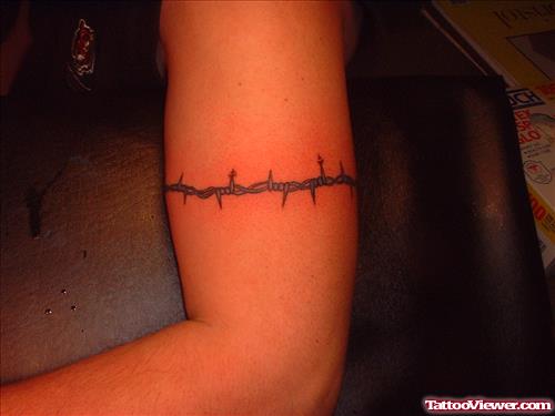 Barbed Wire Armband Tattoo For Men
