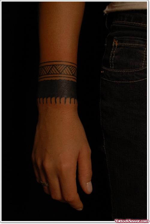Attractive Armband Tattoo On Right Arm