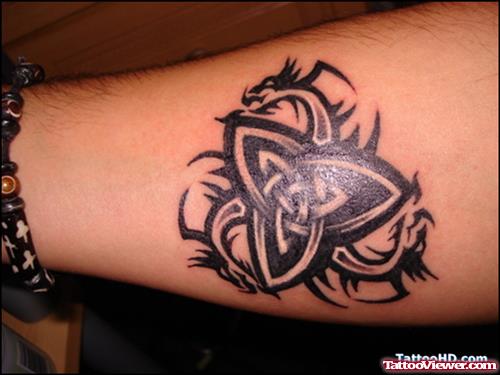 Cute Black Tribal Armband Tattoo