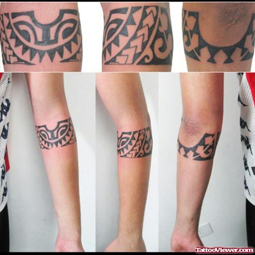 Black Tribal Armband Tattoos
