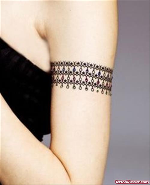 Amazing Girl With Armband Tattoo