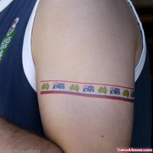 Car Line Armband Tattoo