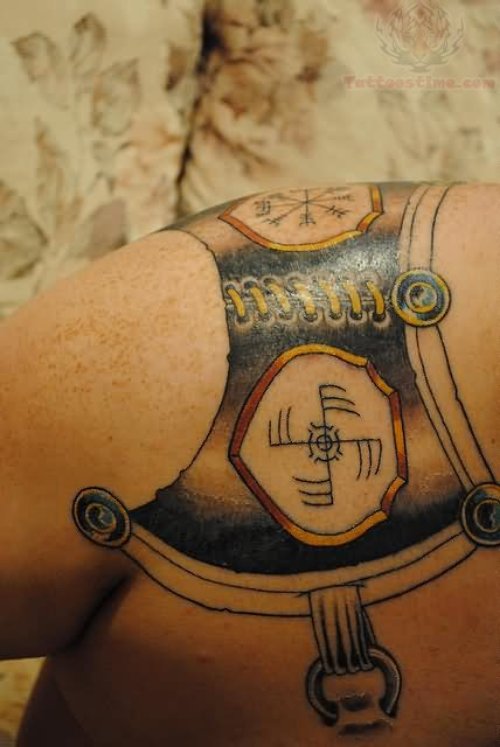 Awesome 3D Armor Tattoo