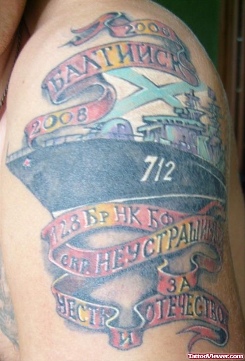 Amazing Colored Army Tattoo On Left Half Sleeve