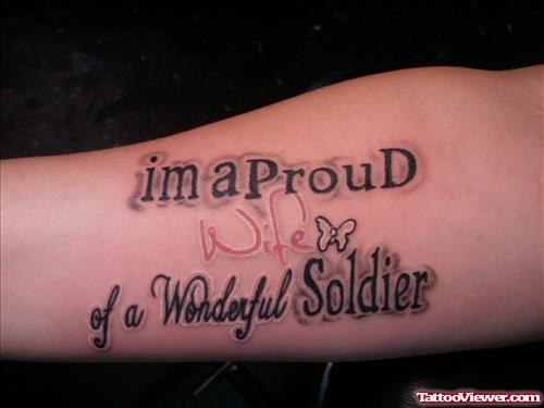 I M A Proud Army Tattoo On Sleeve