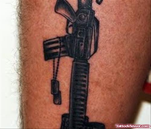 Army Gun Tattoo