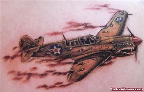 Army Fighter Palne Tattoo