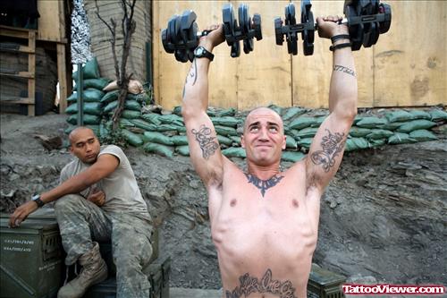 Army Tattoos On Both Sleeve