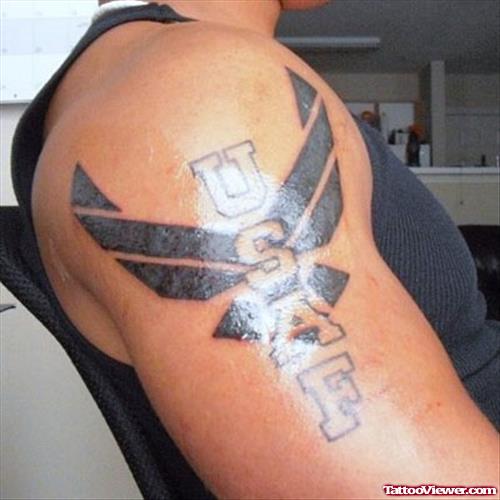 Army Tattoo On Right Half Sleeve